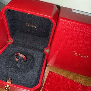 Cartier White Gold Love Wedding band ring - size 50